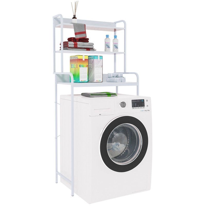 Waschmaschinenregal Darby - weiß by Dropshipping-Europe – Möbel