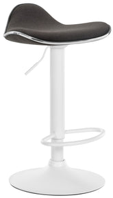 Barhocker Shanghai Stoff wei� - dunkelgrau