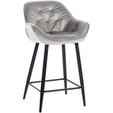 Barhocker Gibson Samt - grau