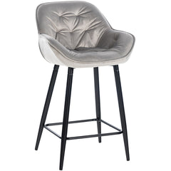 Barhocker Gibson Samt - grau