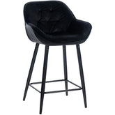 Barhocker Gibson Samt - schwarz
