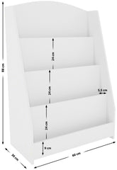 Bücherregal Melfa 60 cm - weiß