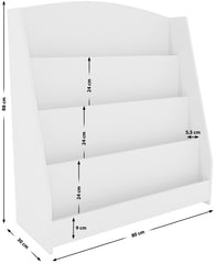 Bücherregal Melfa 80 cm - weiß