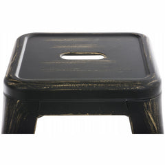 4er Set Hocker Armin - schwarz-gold - InfinityMarket