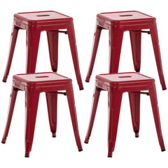4er Set Hocker Armin - rot - InfinityMarket