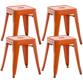 4er Set Hocker Armin - orange - InfinityMarket