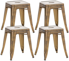 4er Set Hocker Armin - gold