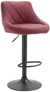 Barhocker Lazio Kunstleder schwarz - bordeauxrot by Dropshipping-Europe – Barhocker