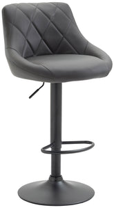 Barhocker Lazio Kunstleder schwarz - grau by Dropshipping-Europe – Barhocker