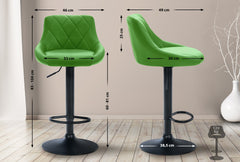Barhocker Lazio Kunstleder schwarz - gr�n