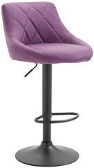 Barhocker Lazio Kunstleder schwarz - lila