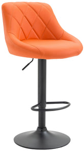 Barhocker Lazio Kunstleder schwarz - orange by Dropshipping-Europe – Barhocker