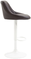 Barhocker Lazio Kunstleder wei� - braun