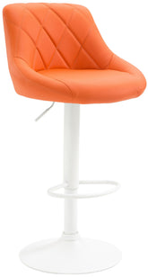 Barhocker Lazio Kunstleder wei� - orange