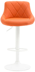 Barhocker Lazio Kunstleder wei� - orange