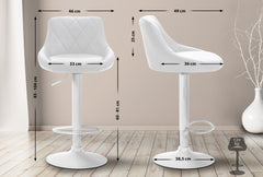 Barhocker Lazio Kunstleder wei� - wei�