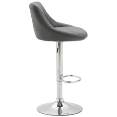 Barhocker Lazio Kunstleder chrom - grau - InfinityMarket