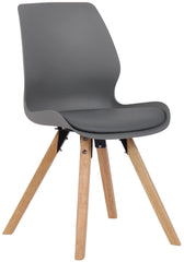 Stuhl Luna Kunststoff - grau