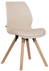 Stuhl Luna Kunstleder - creme