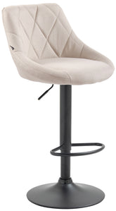 Barhocker Lazio Stoff schwarz - creme