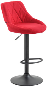Barhocker Lazio Stoff schwarz - rot