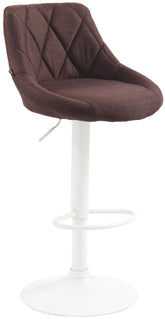 Barhocker Lazio Stoff wei� - braun
