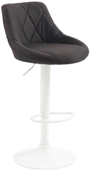 Barhocker Lazio Stoff wei� - dunkelgrau