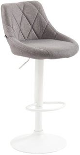 Barhocker Lazio Stoff wei� - grau