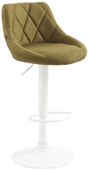 Barhocker Lazio Stoff wei� - gr�n