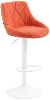 Barhocker Lazio Stoff wei� - orange