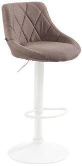 Barhocker Lazio Stoff wei� - taupe
