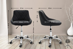 Arbeitshocker Lazio Kunstleder - schwarz