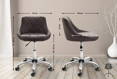 Arbeitshocker Lazio Kunstleder - braun