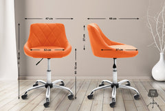 Arbeitshocker Lazio Kunstleder - orange