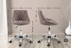 Arbeitshocker Lazio Stoff - taupe
