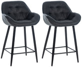 2er Set Barhocker Gibson Stoff - dunkelgrau by Dropshipping-Europe – Barhocker