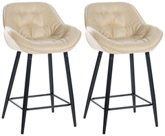 2er Set Barhocker Gibson Stoff - creme by Dropshipping-Europe – Barhocker
