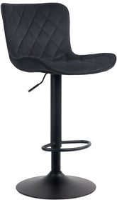 Barhocker Emma Samt - schwarz