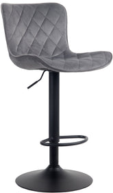 Barhocker Emma Samt - dunkelgrau