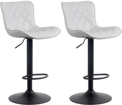 2er Set Barhocker Emma Kunstleder - wei�