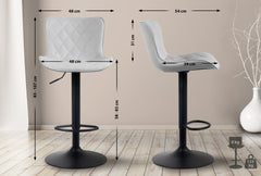 2er Set Barhocker Emma Kunstleder - wei�