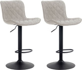 2er Set Barhocker Emma Stoff - taupe