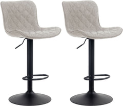2er Set Barhocker Emma Stoff - taupe