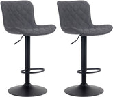 2er Set Barhocker Emma Stoff - schwarz