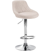 Barhocker Lazio Stoff chrom - creme