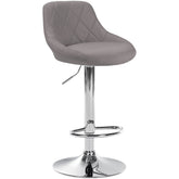 Barhocker Lazio Stoff chrom - grau