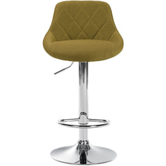 Barhocker Lazio Stoff chrom - grün
