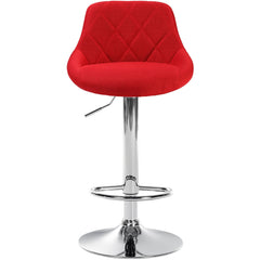 Barhocker Lazio Stoff chrom - rot