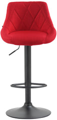 Barhocker Lazio Stoff schwarz - rot