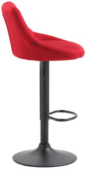 Barhocker Lazio Stoff schwarz - rot